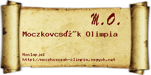Moczkovcsák Olimpia névjegykártya